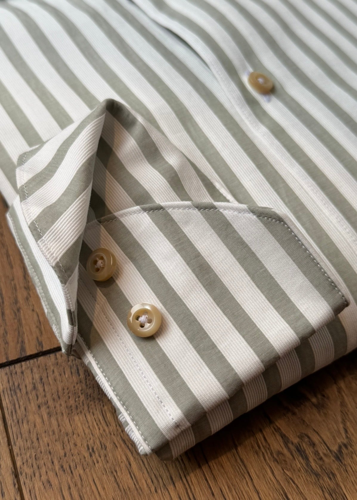 Slimline Striped Shirt Green