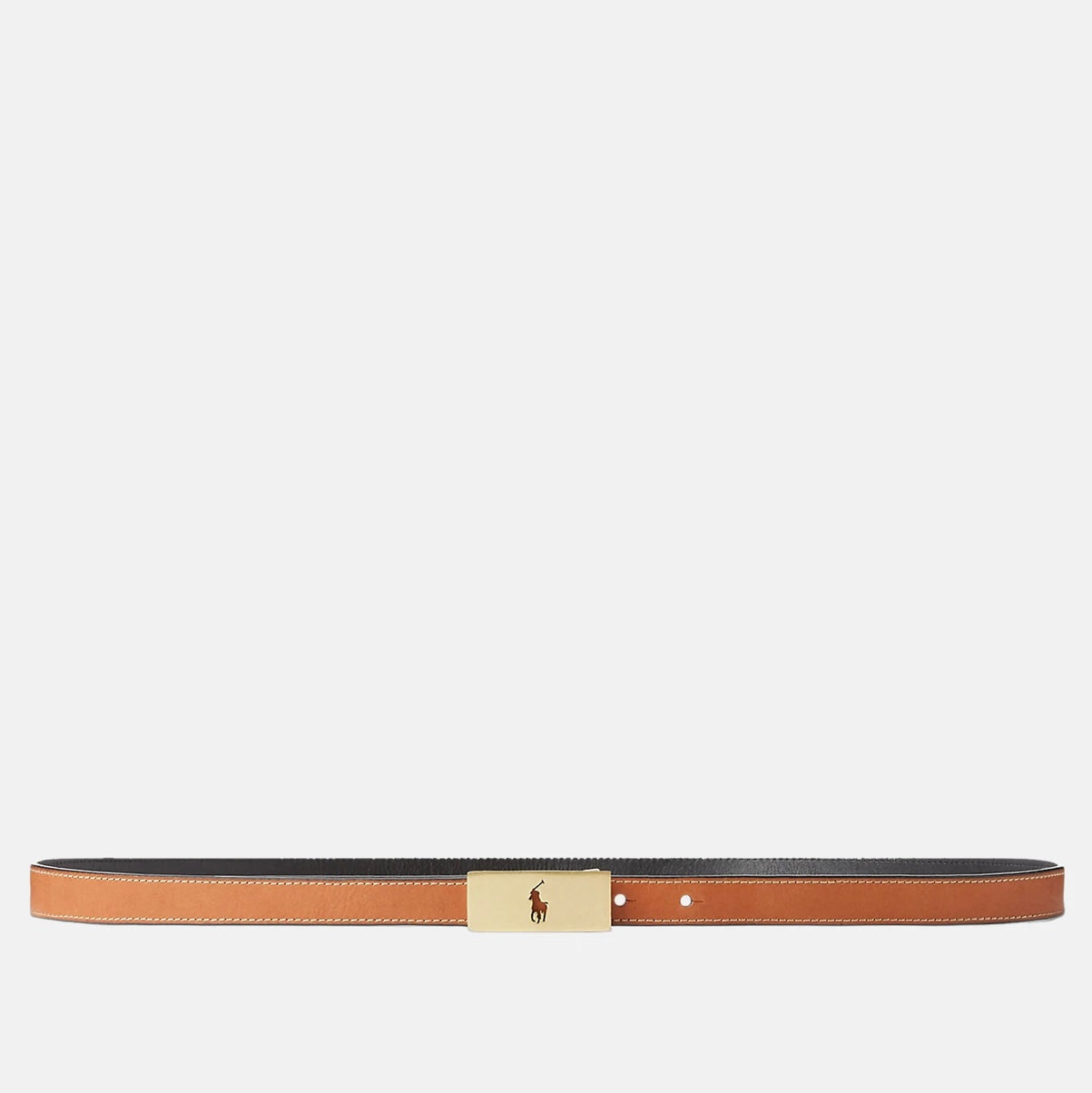 Ralph Lauren ID belt - Black/Cuoio
