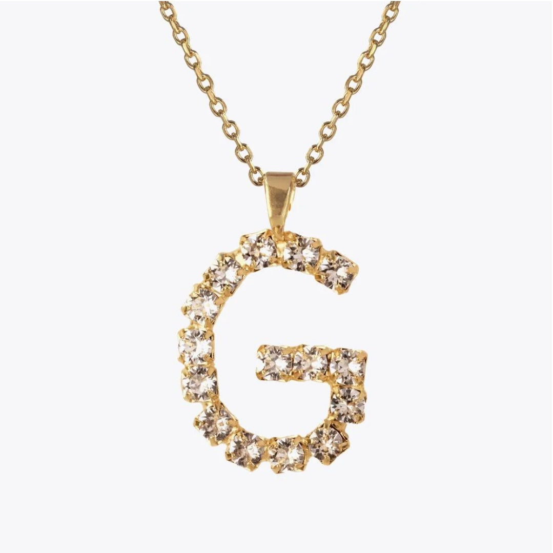 Caroline Svedbom Mini Letter necklace Gold Letter G