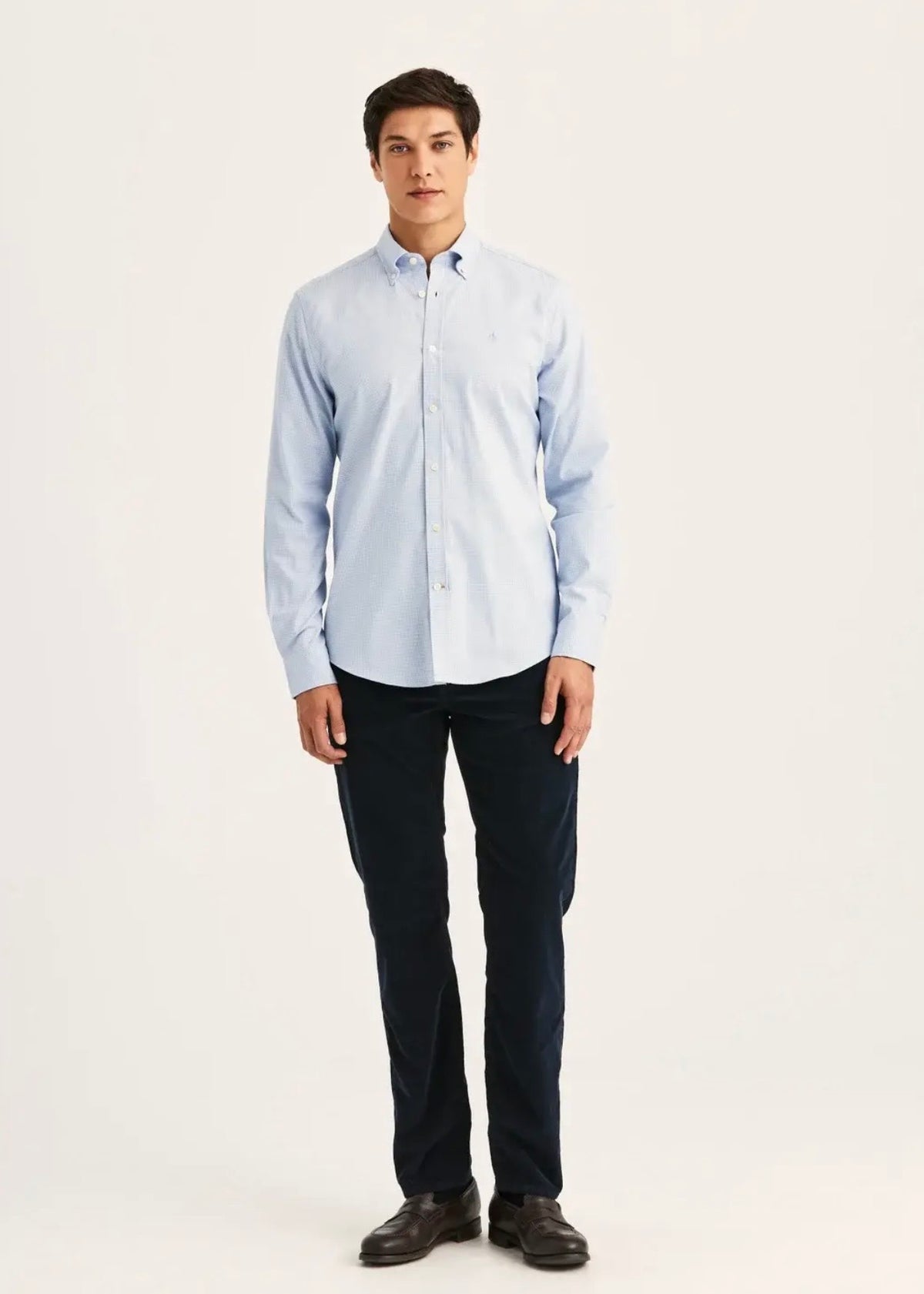 Watts Stretch Flannel Shirt Blue