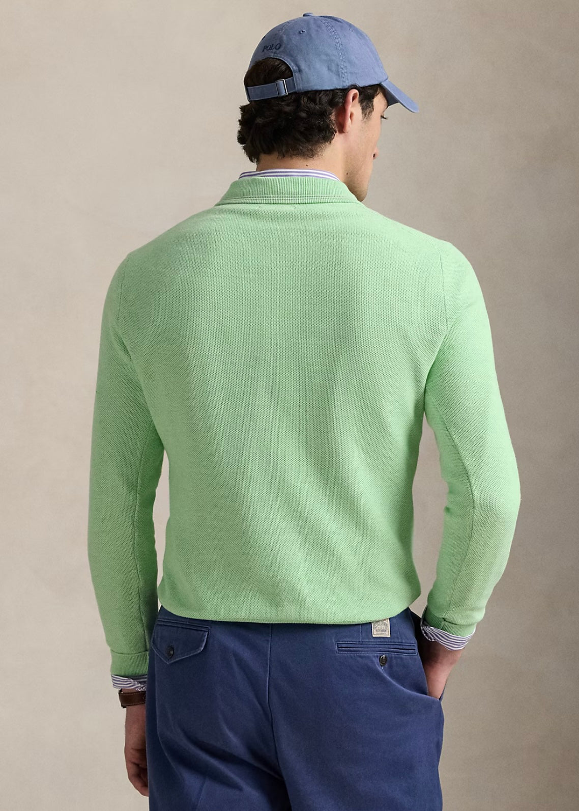 Mesh Knit Quarter Zip Artichoke Green