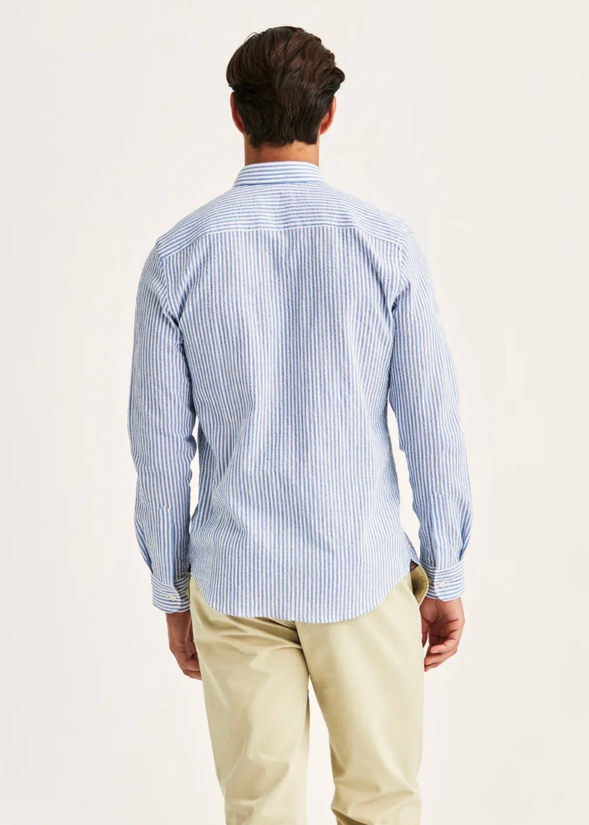 Seersucker Shirt Light Blue