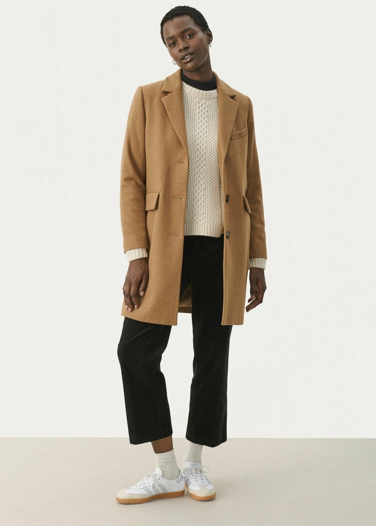 Part Two Leanette coat - Dark Camel Melange
