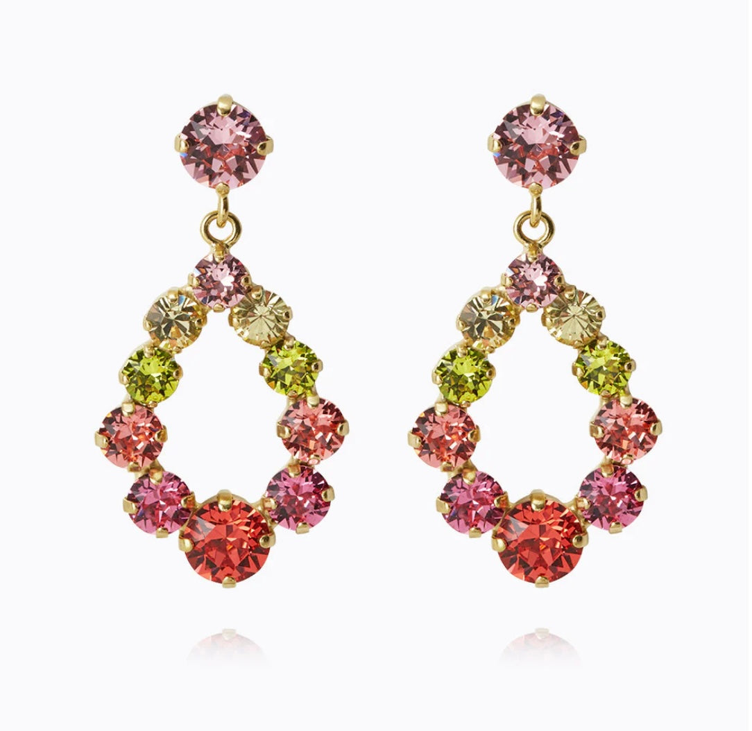 Caroline Svedbom Mini Delia earrings Gold Tropicana Combo