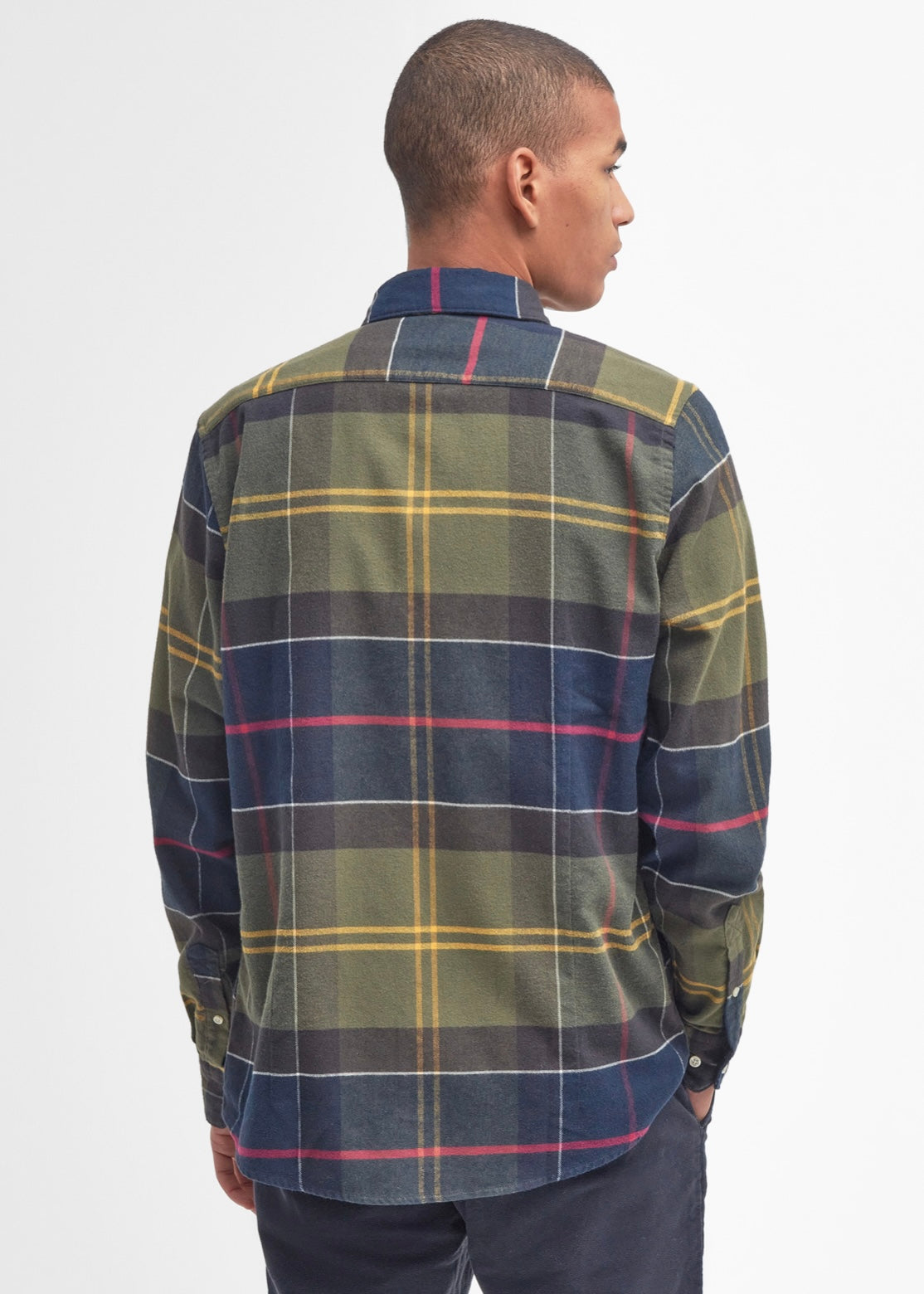 Edderton Tailored Tartan shirt Olive