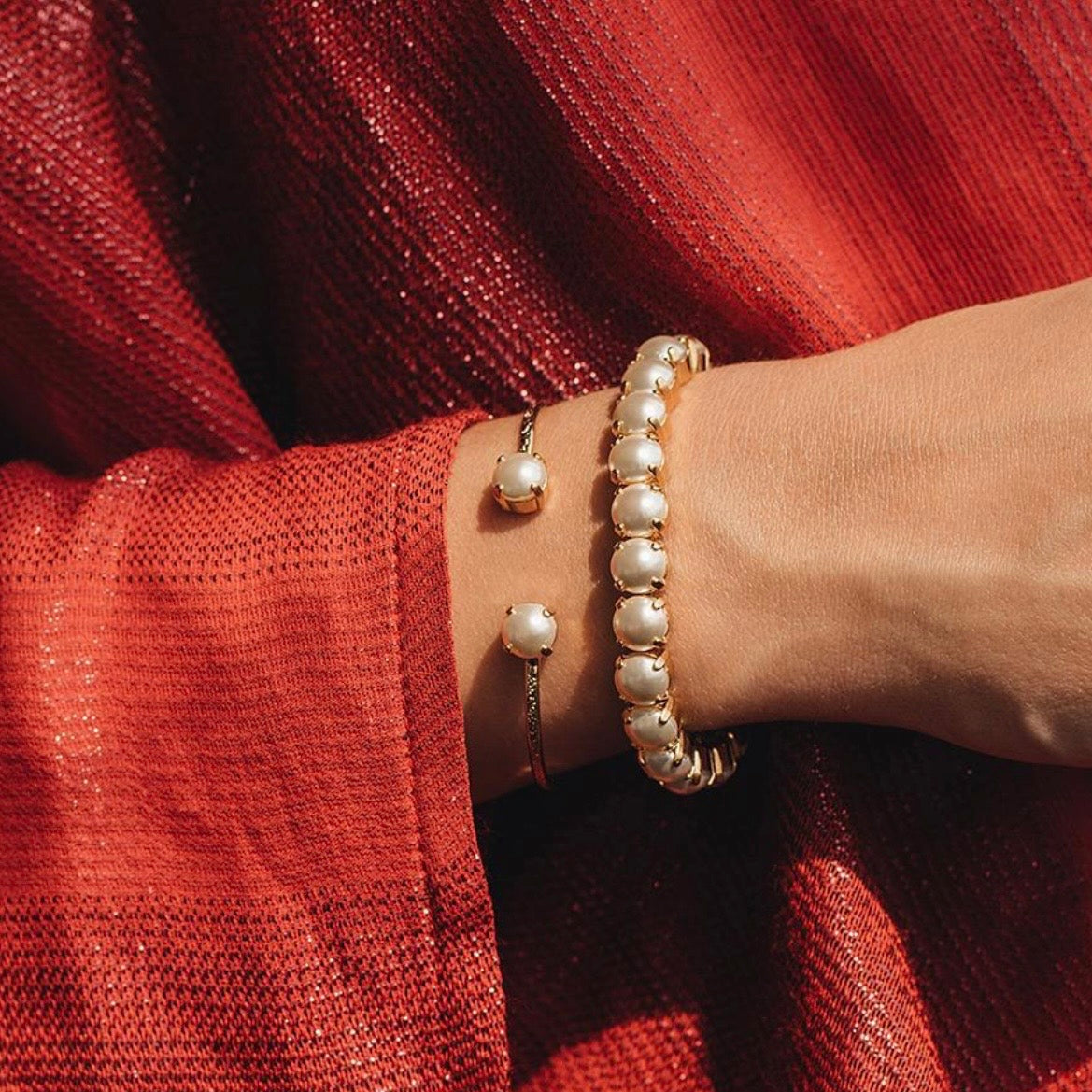 Classic Petite Bracelet Gold Pearl