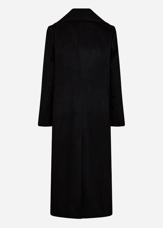 Clareta Long Cashmere coat Black
