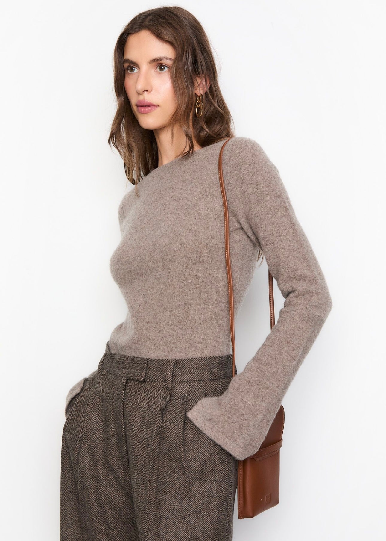 Joyce Knit Dark Taupe Melange