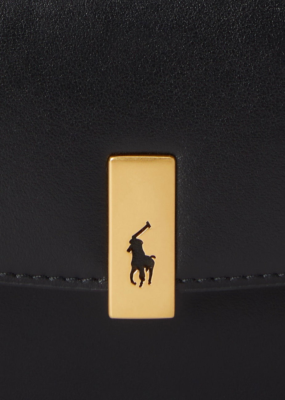 Polo ID Leather Chain Bag Black