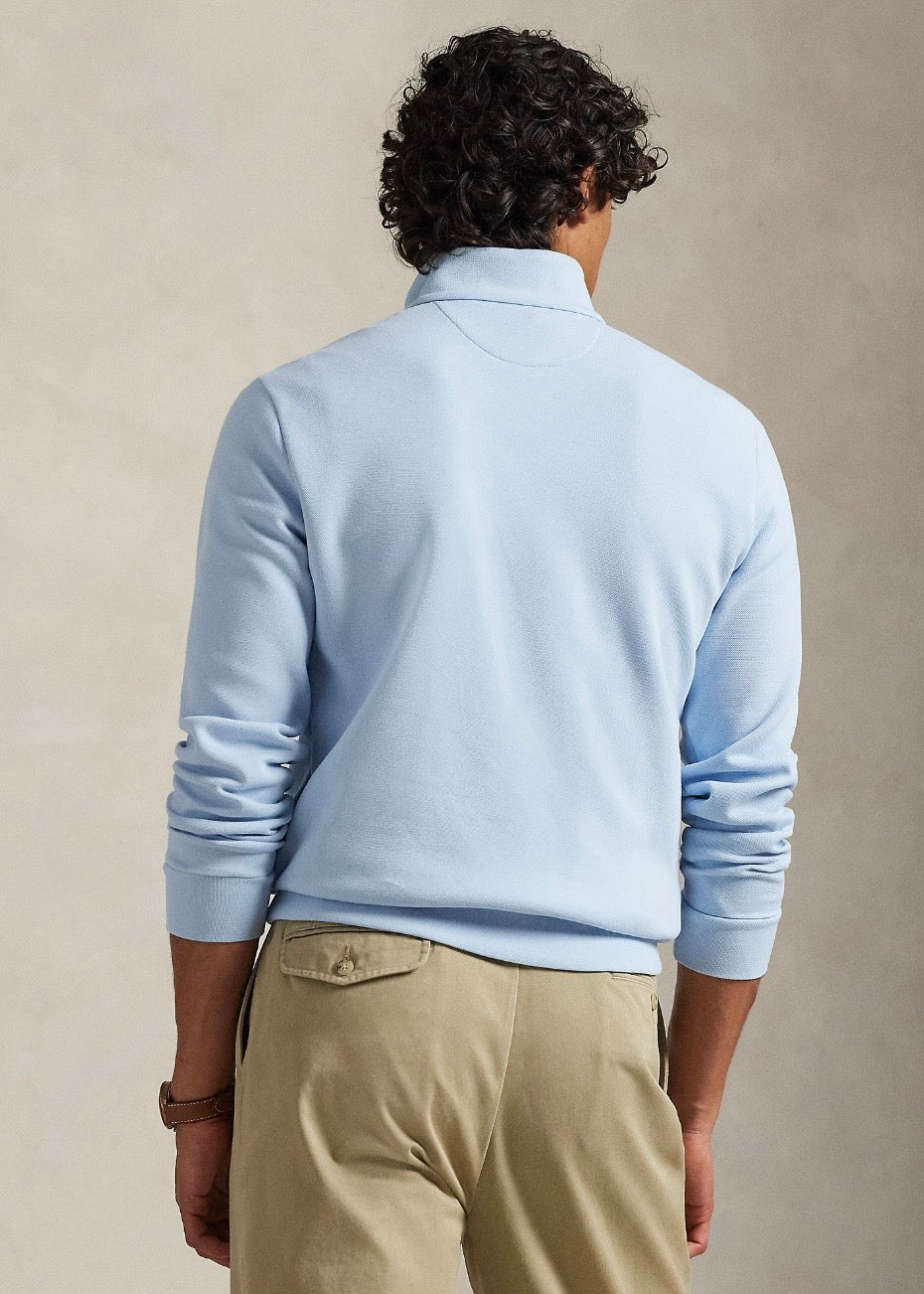 Double Knit Mockneck Southport Blue