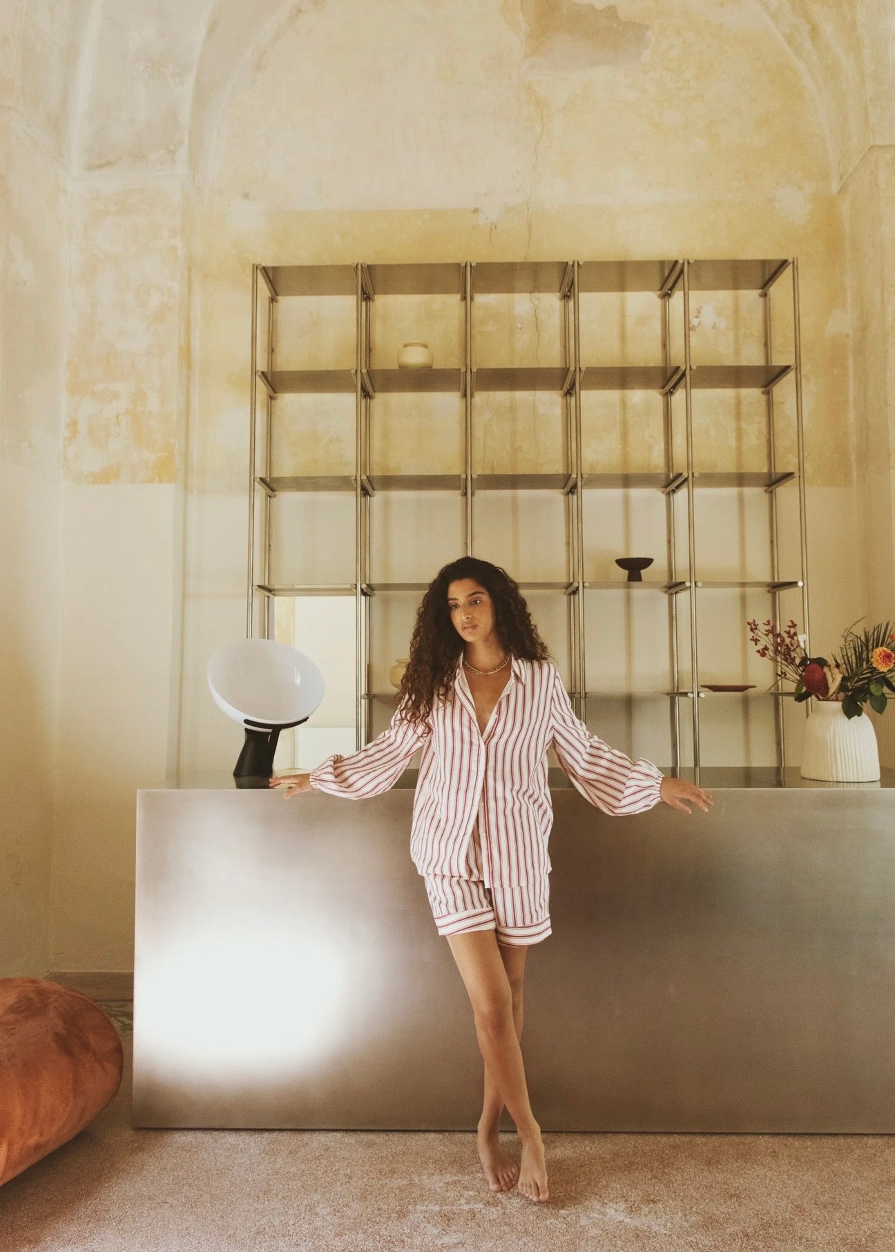 Lilia Short Berry Stripe