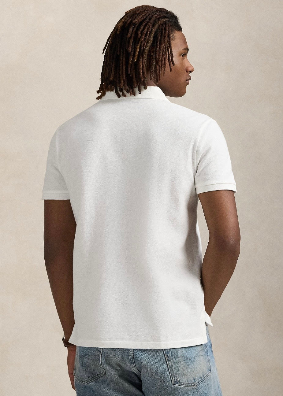 Mesh Polo Shirt White