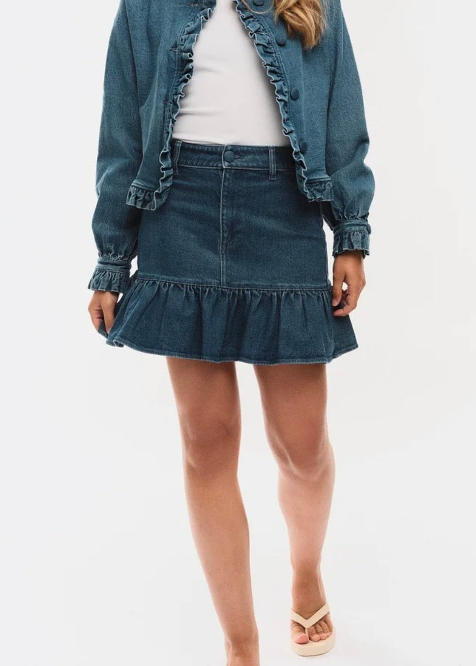 Kajsa Denim Skirt Denim Medium Wash