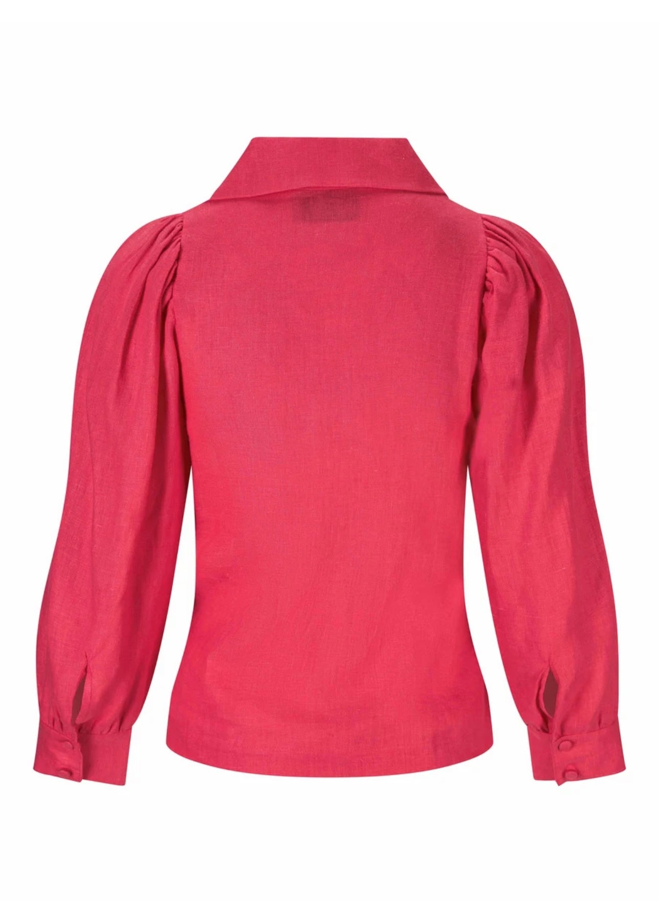 Ella&il Vivienne Linen blouse - Raspberry