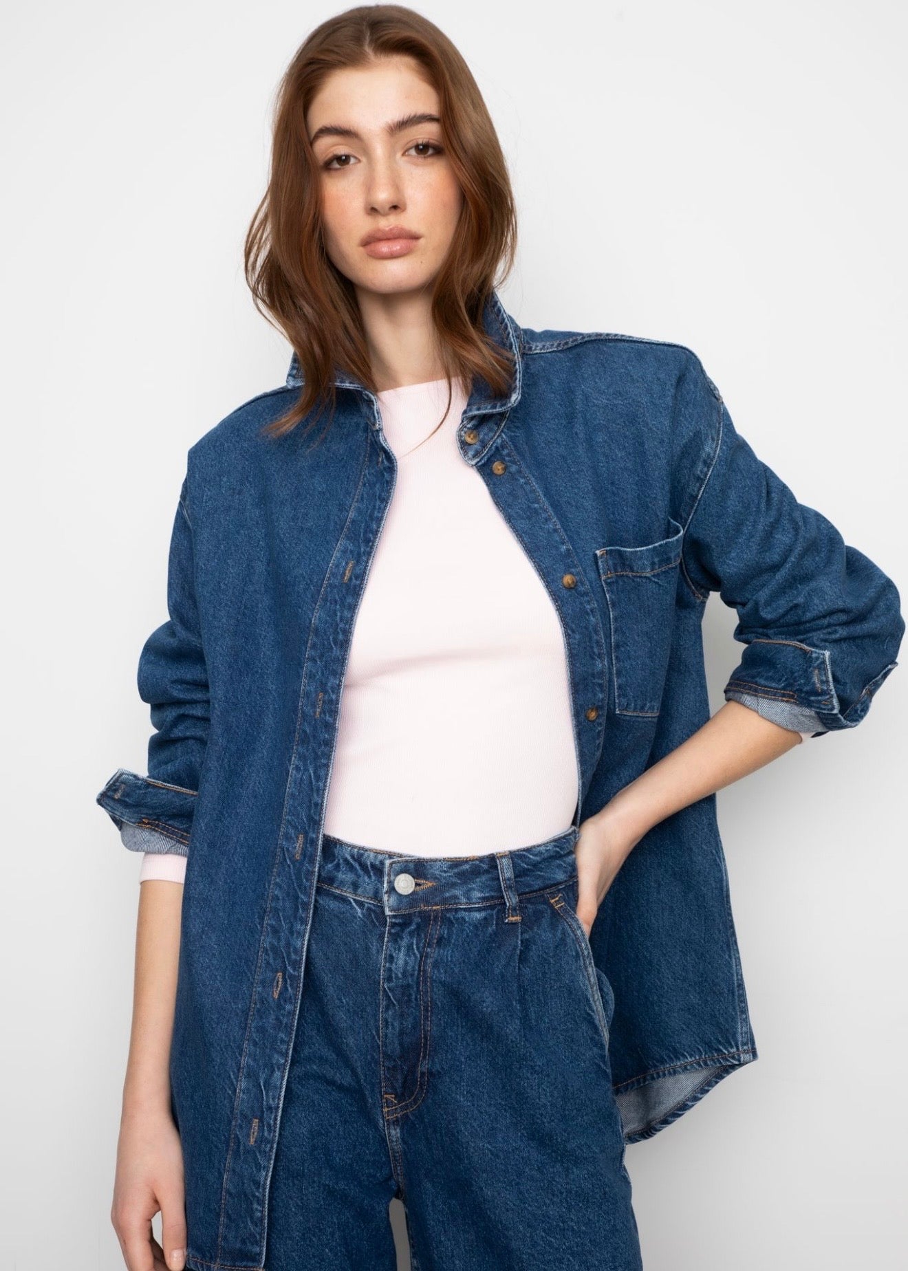 Petronella Rib Boatneck Light Pink