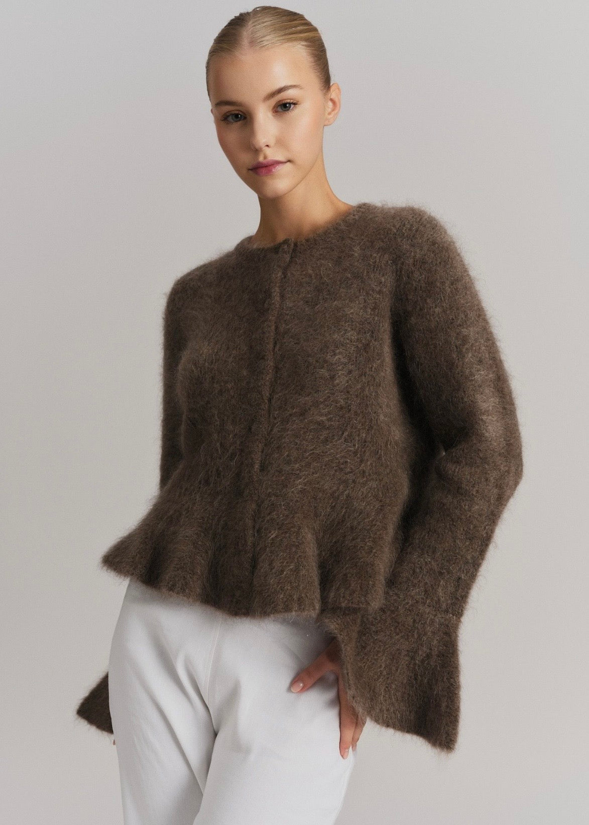 Maren Chunky Cardigan Brown