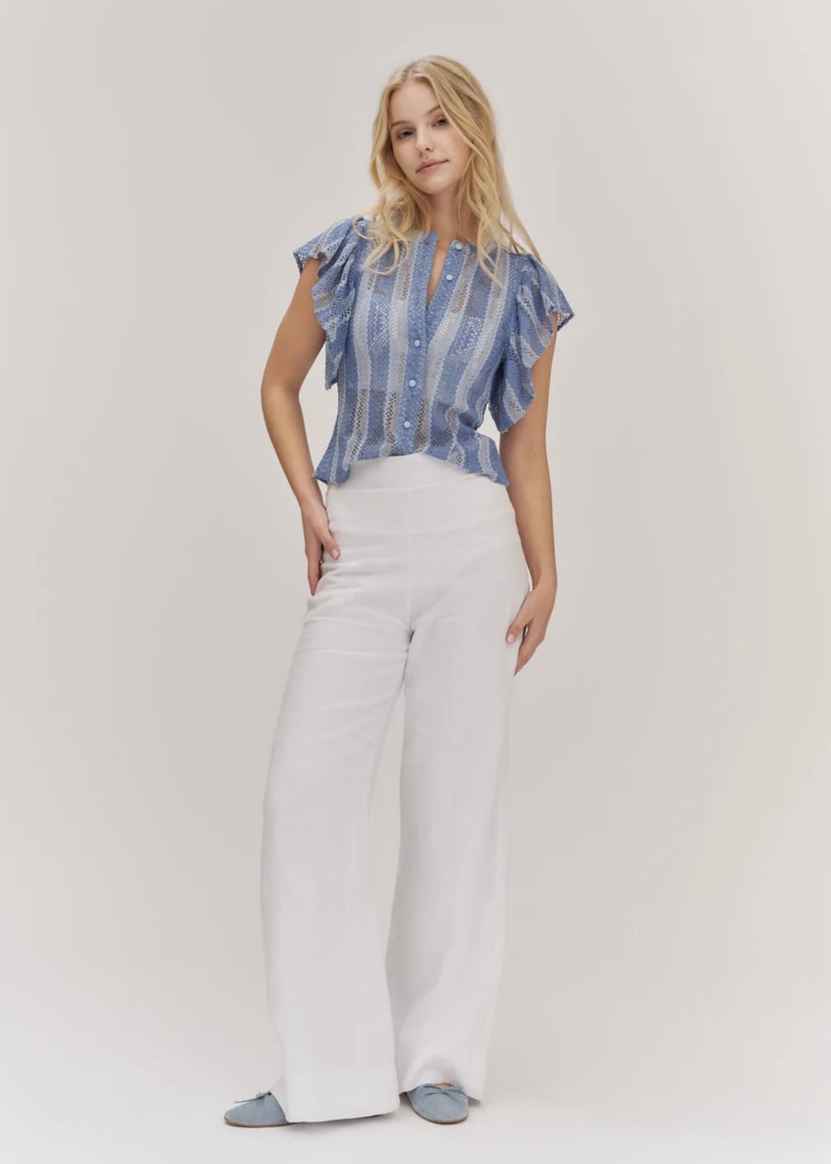 Ella&il Molly Linen pants - White