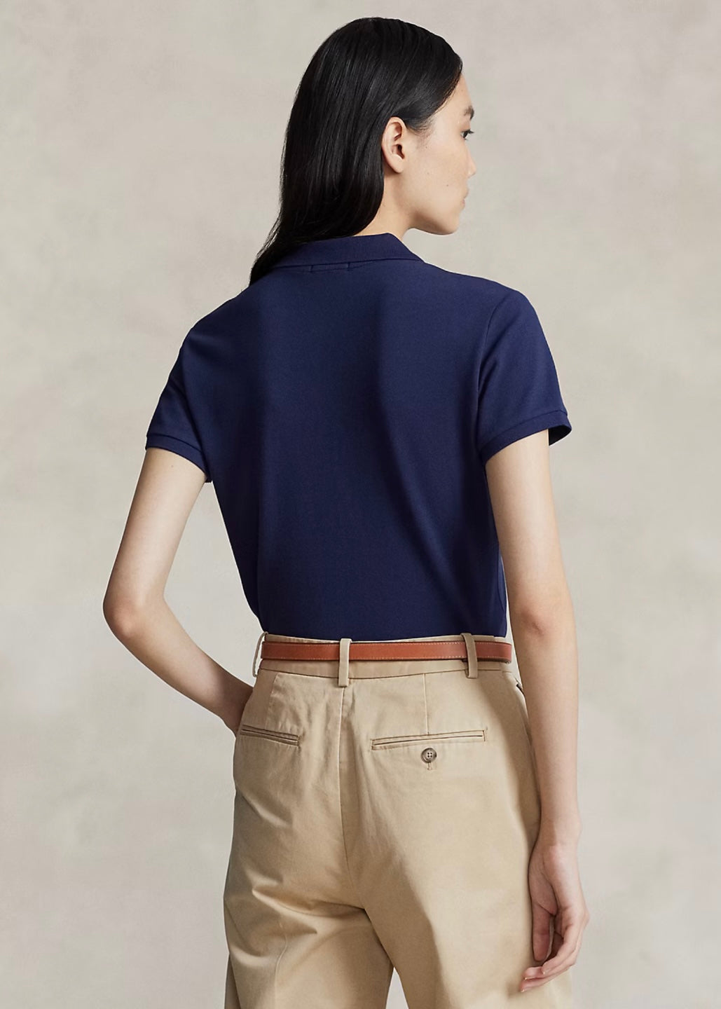 Slim Fit Stretch Polo Shirt Navy