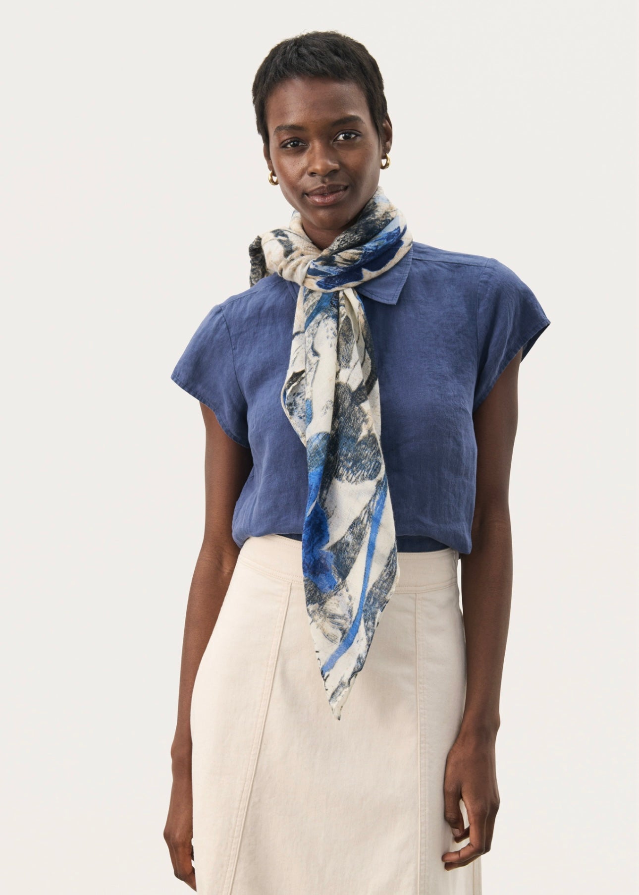 Part Two Felisia scarf - Blue Tones