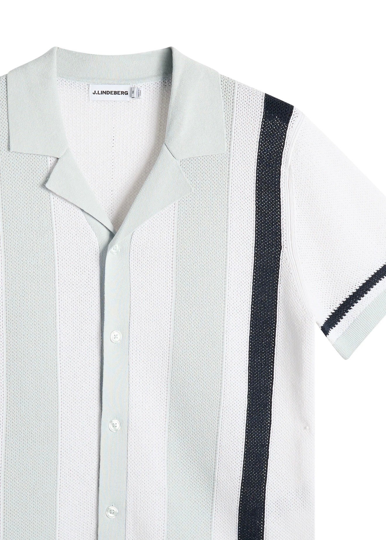 Remus Resort Collar Knit Polo Skywriting