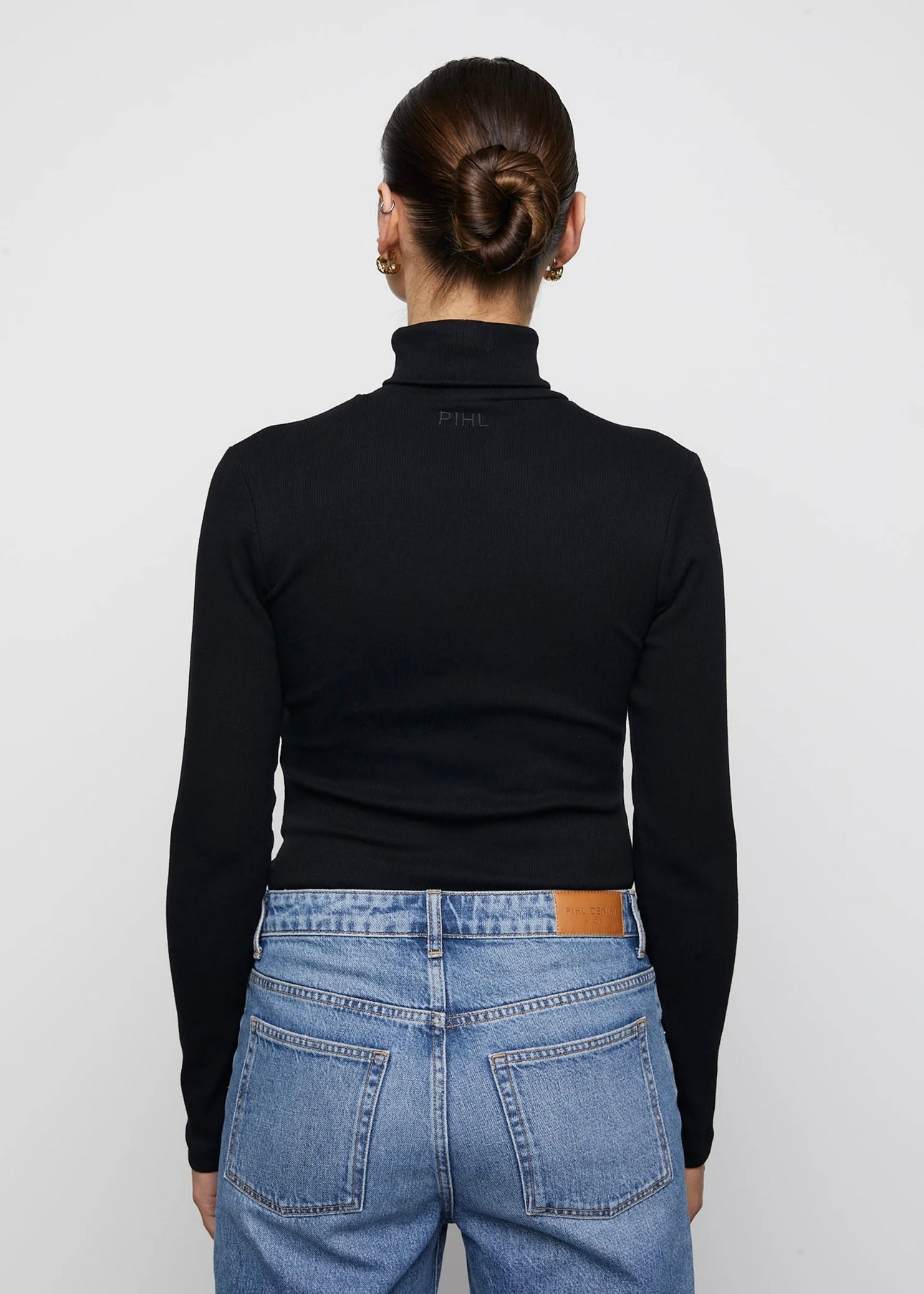 Petra Rib turtleneck Black