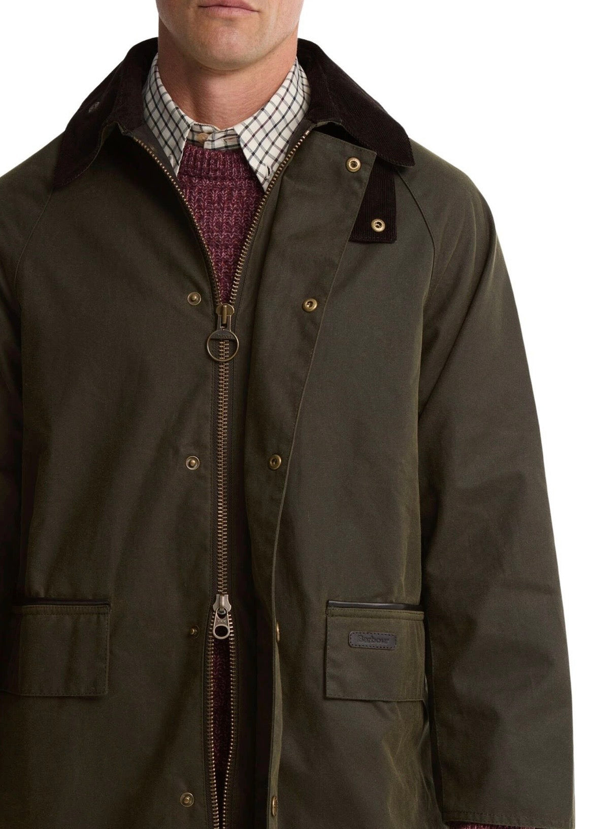 Country Waxed Mac Jacket Olive