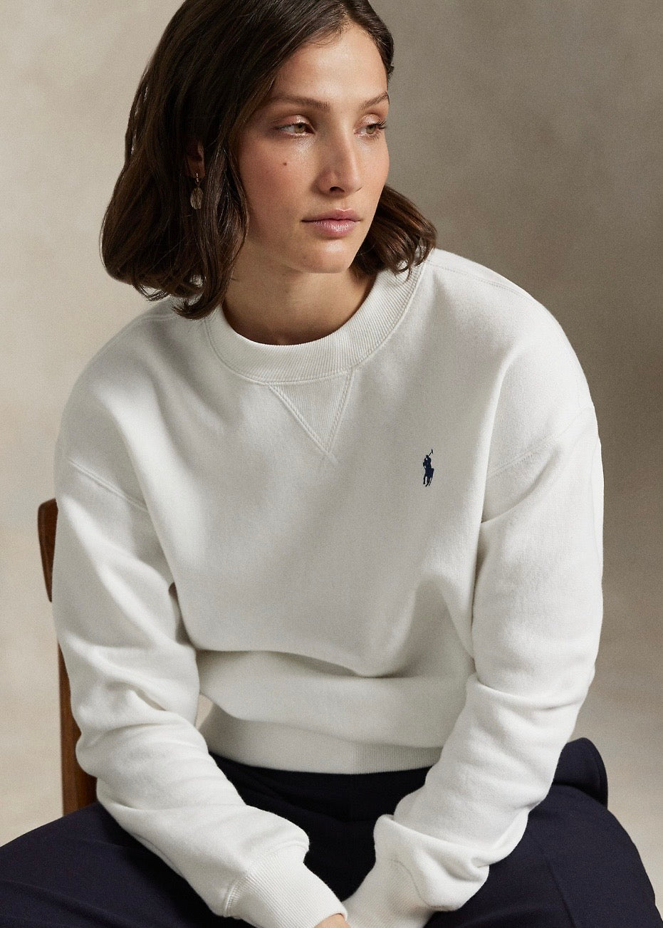 Fleece Crewneck White