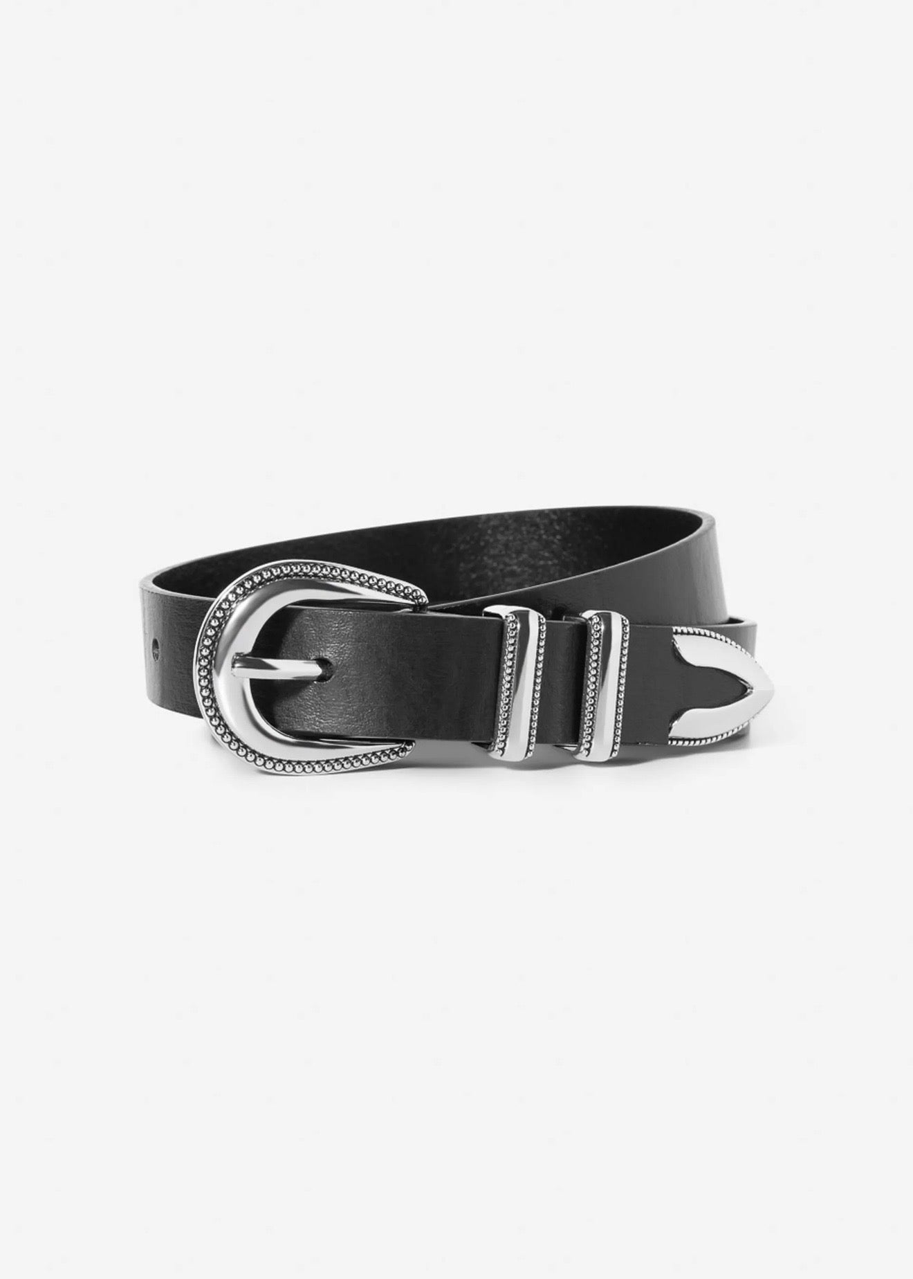 Aubrey Belt Black Silver