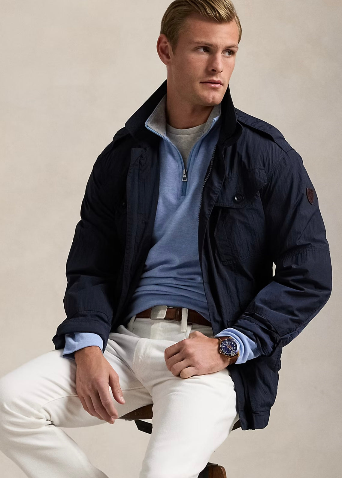 Polo Ralph Lauren College Zip sweater - Isle Heather
