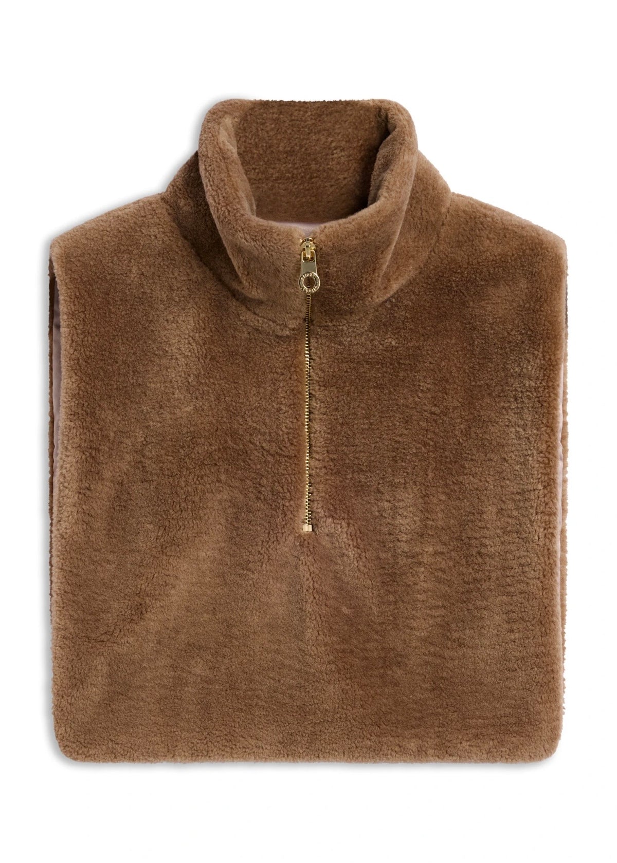 Belle Shearling High Neck Taupe