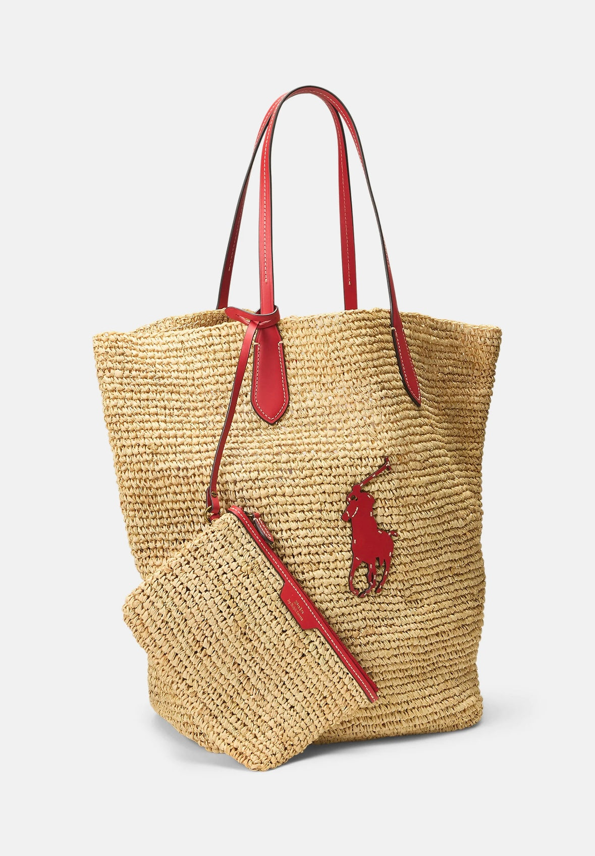 Polo Ralph Lauren Raffia bag - Natural/Red
