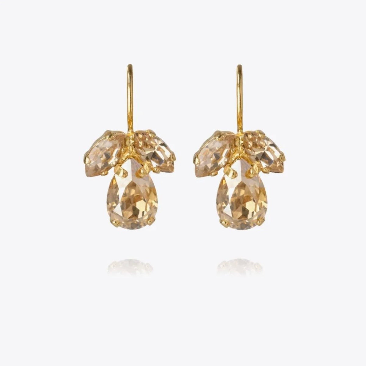Petite Timo Earrings Gold Golden Shadow Silk