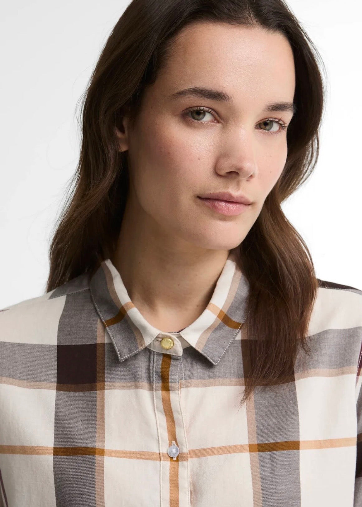 Moorland Shirt Ecru Muted Tartan