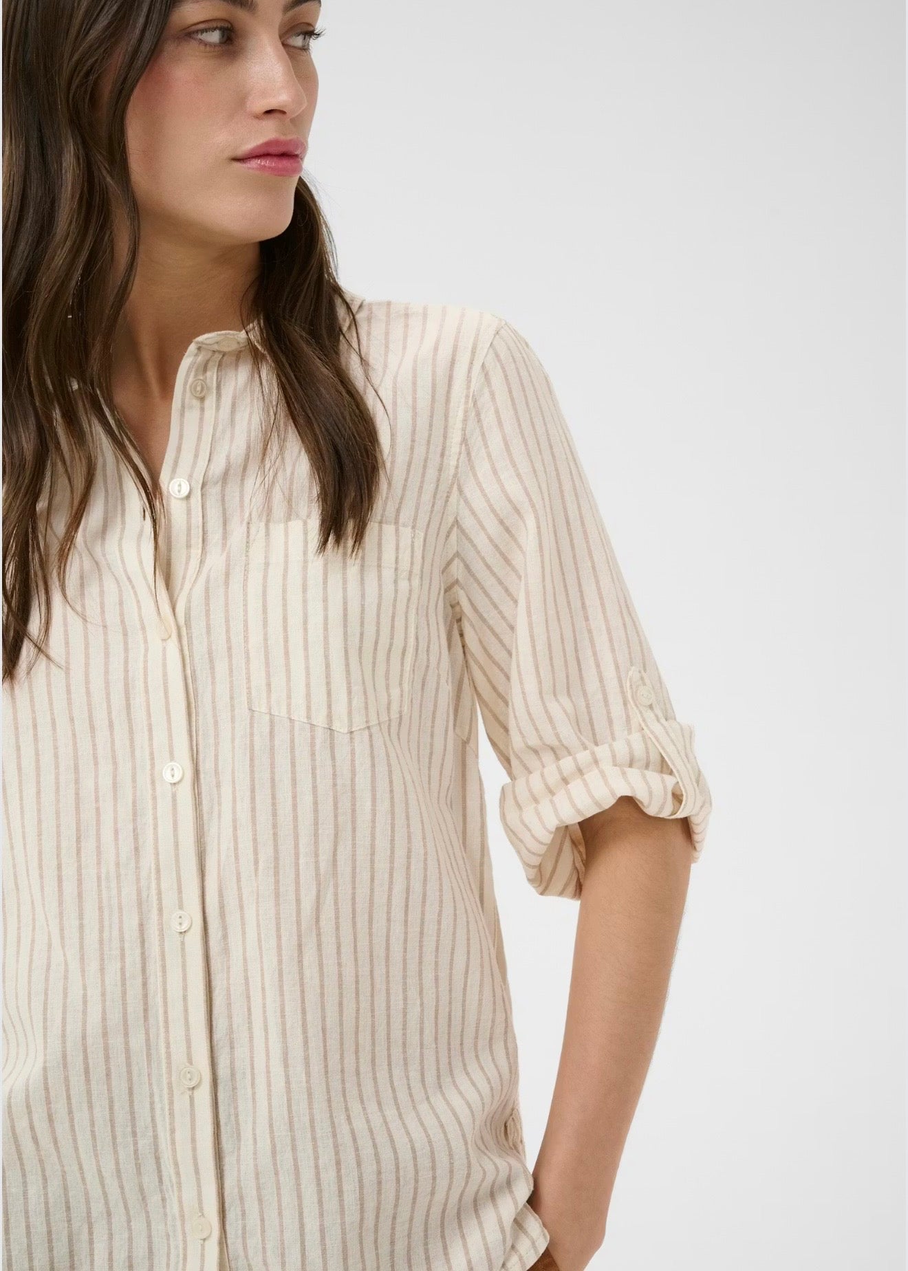 Cindie Shirt Neutral Stripe