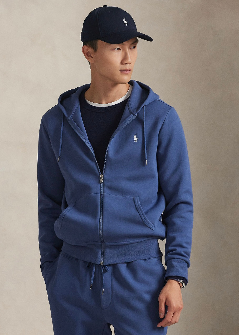 Double Knit Full Zip Hoodie Night Navy