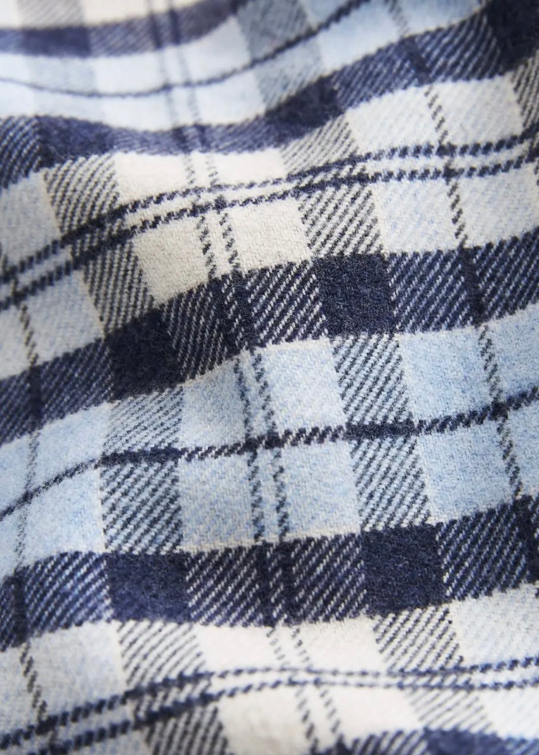 Flannel Check Shirt Light Blue