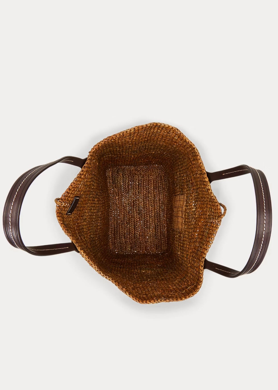 Ralph Lauren Raffia bag - Toasted Almond/Chocolate