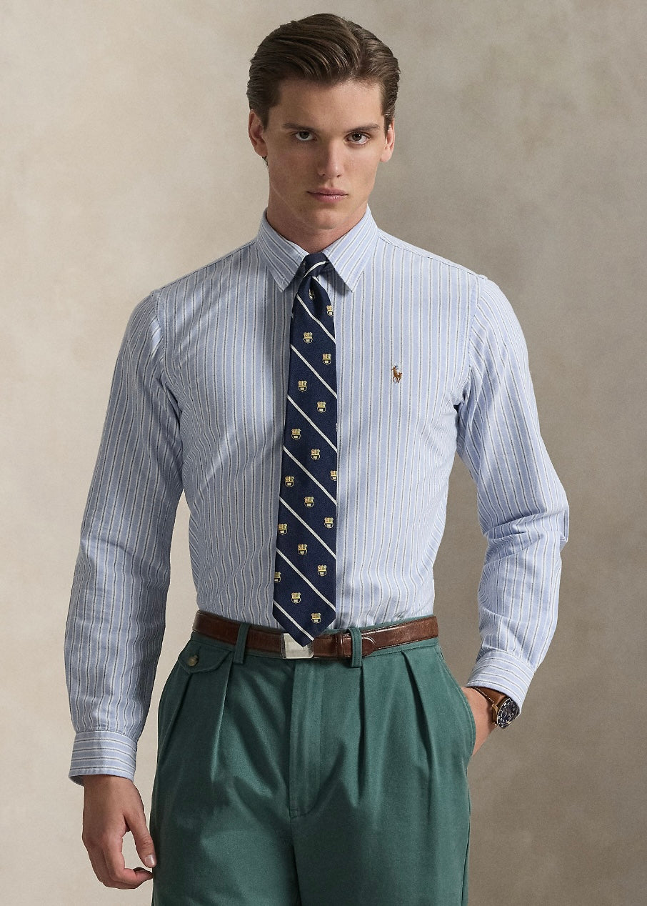 Custom Fit Striped Oxford Shirt Blue/White