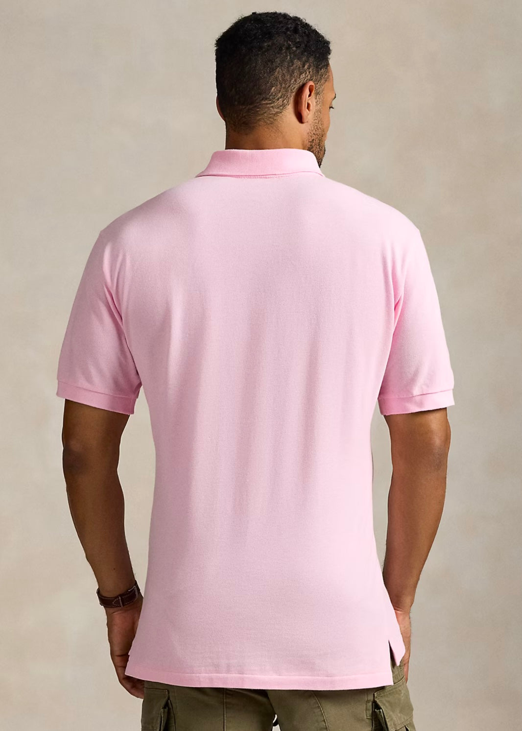 Mesh Polo Shirt Bath Pink