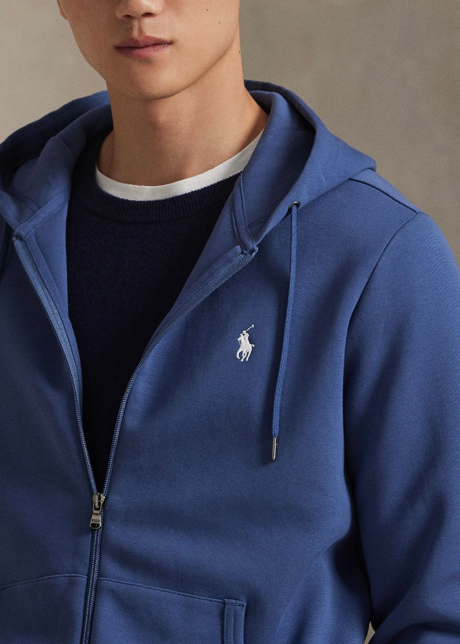 Double Knit Full Zip Hoodie Night Navy