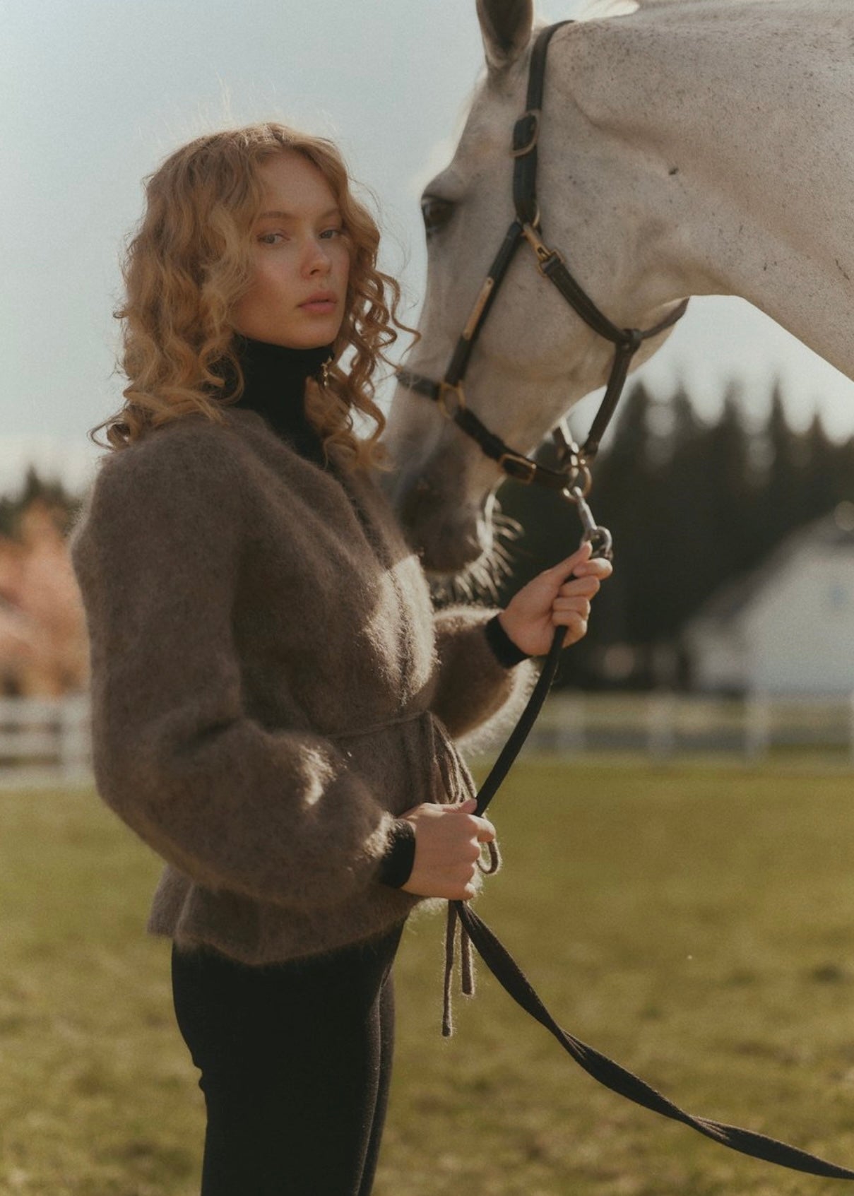 Fredrikke Chunky cardigan Brown
