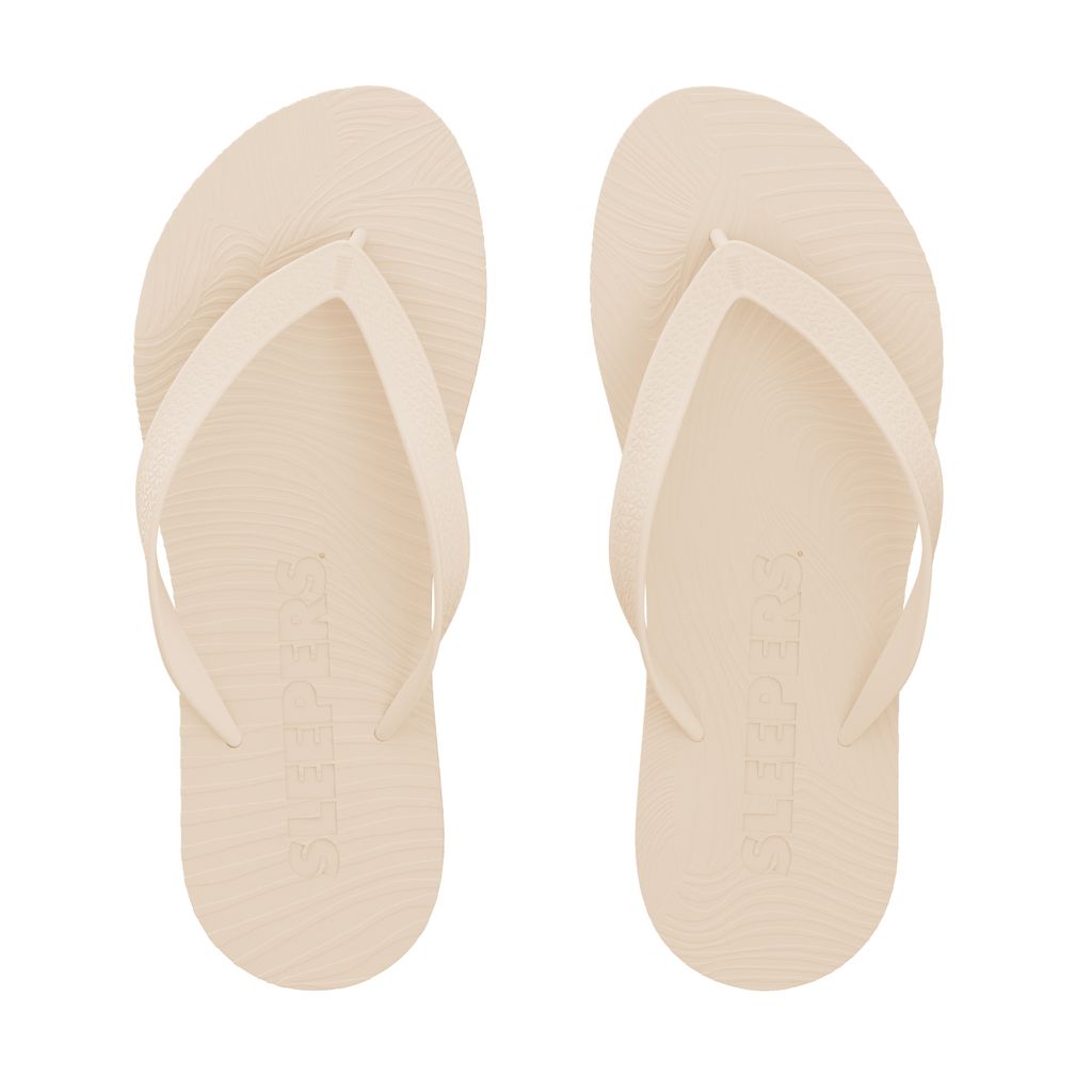 Sleepers Slim Wide Strap flip flop - Eggnog