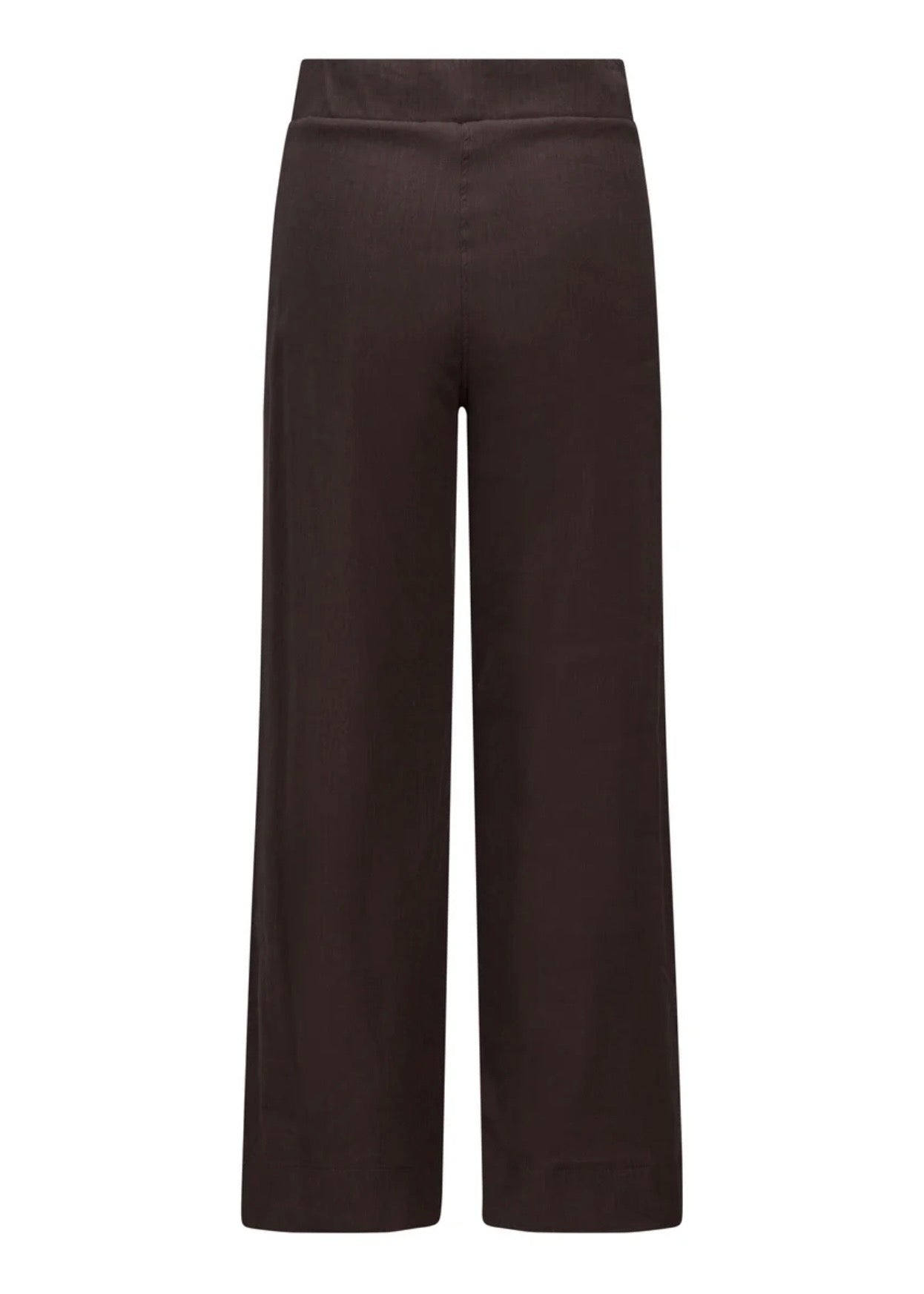 Molly Stretch Linen Pants Dark Brown