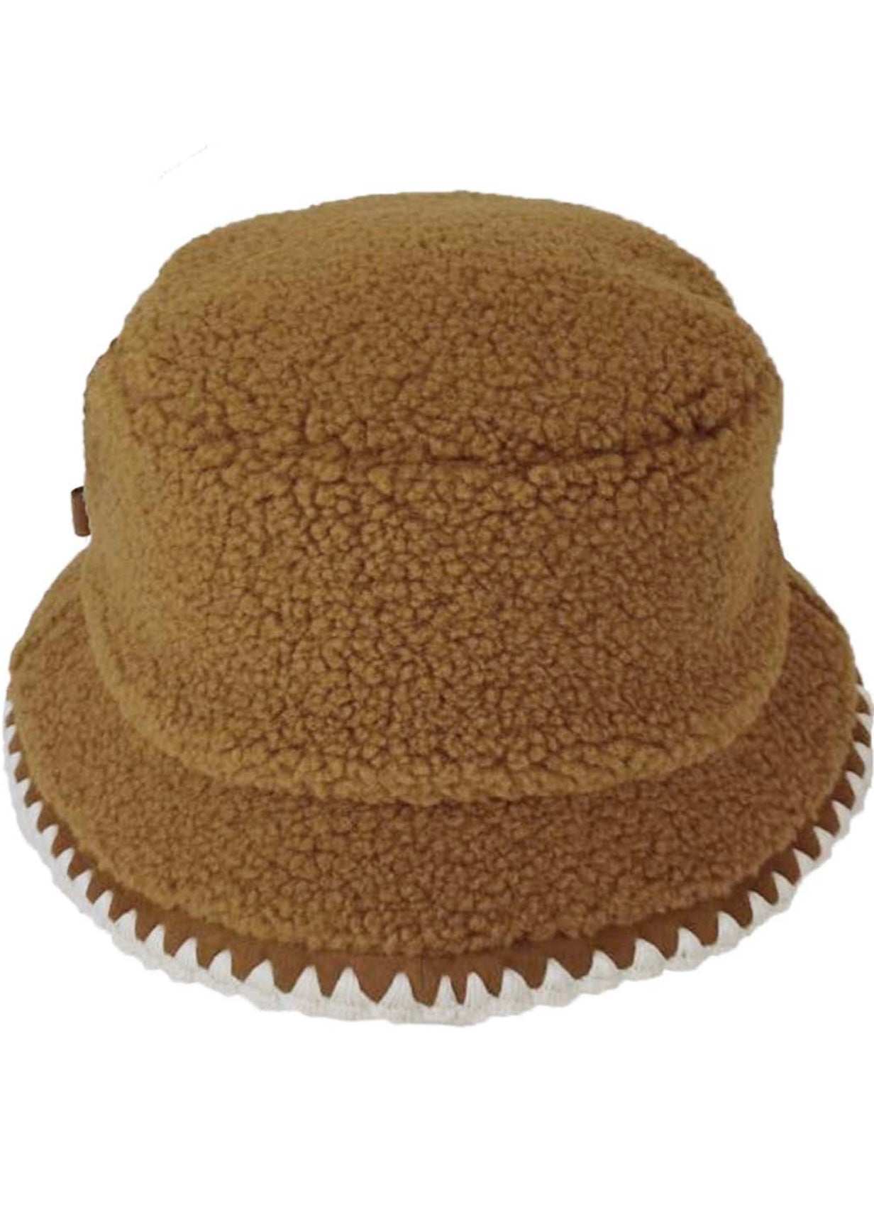 W Fluff Scalloped hat Chestnut