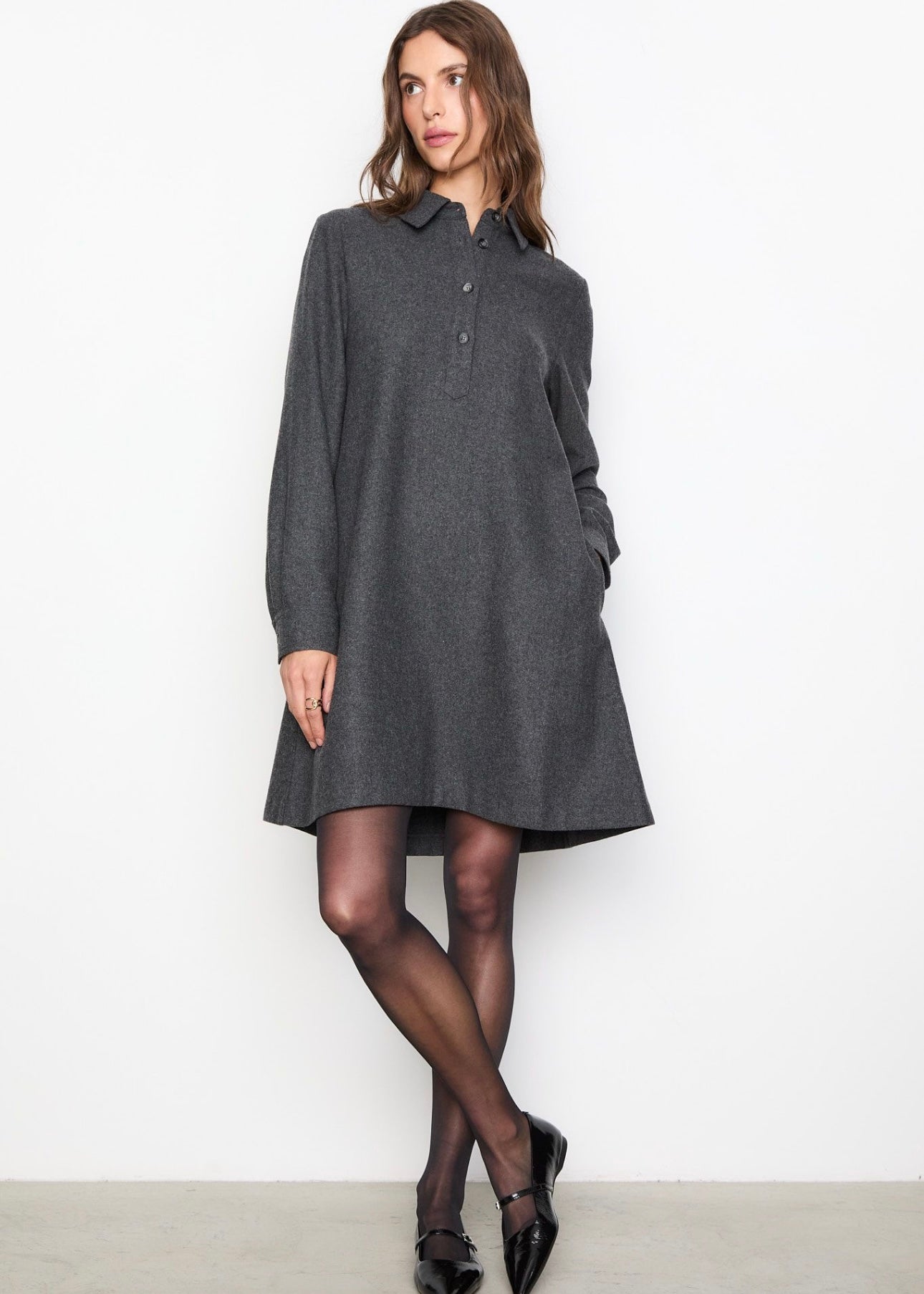 Odette dress Grey Melange