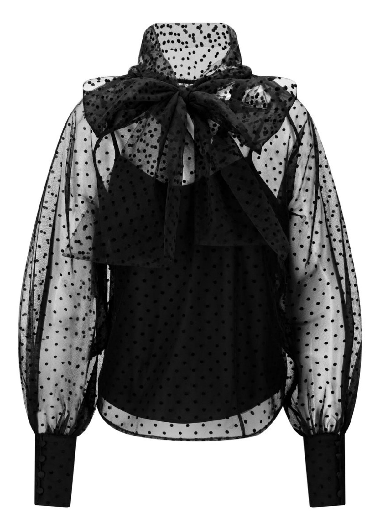Lillian Organza blouse Black
