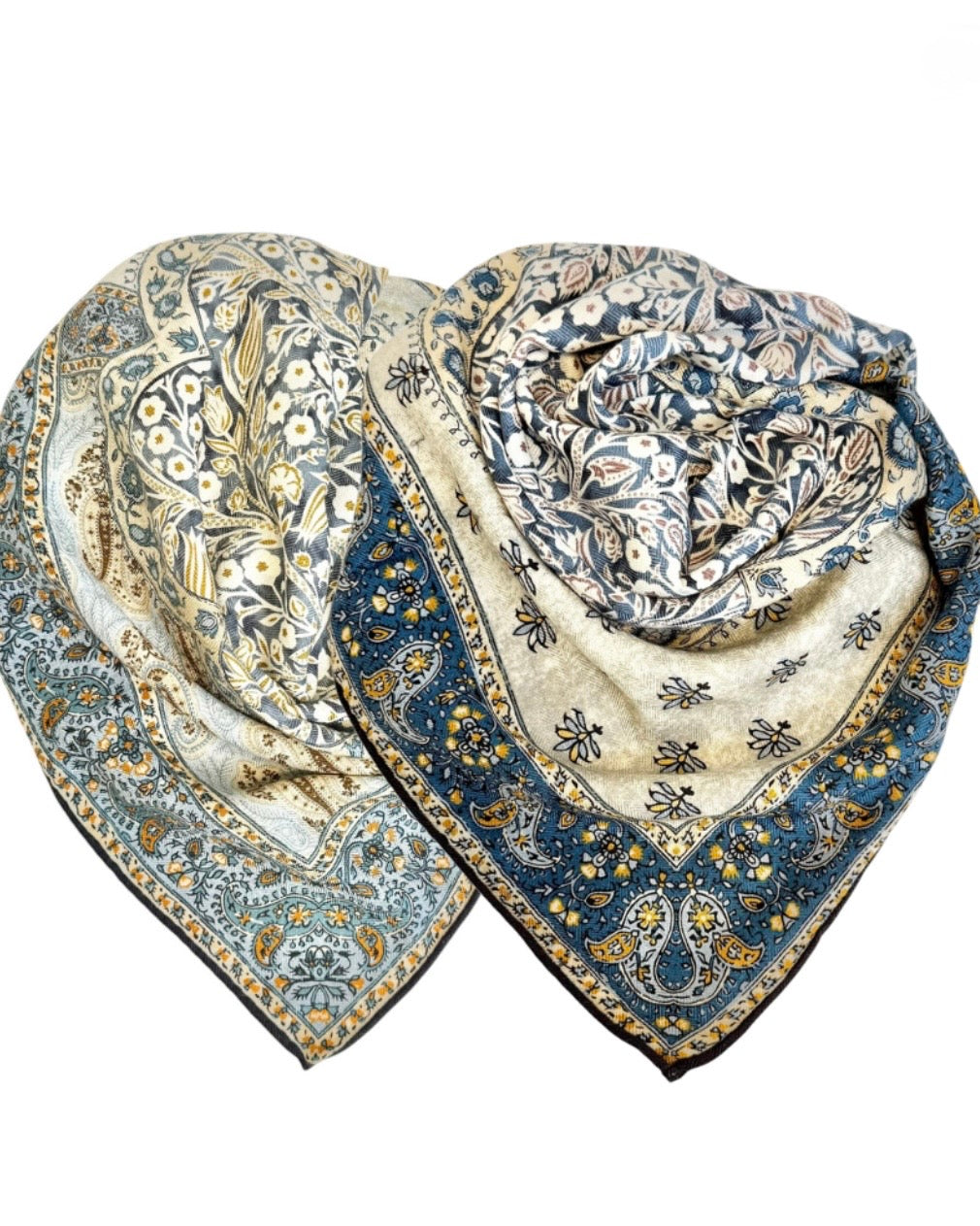 Wool-Silk Scarf Bluetones