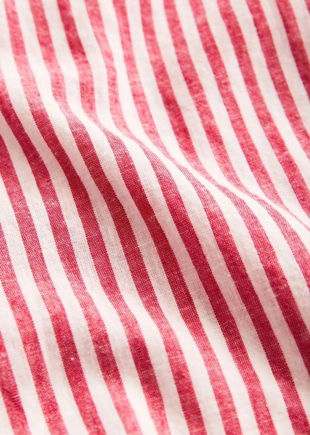 Douglas Linen Stripe Shirt Red
