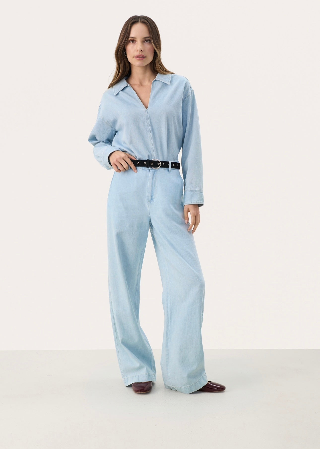 Part Two Coralie pants - Whiteish Blue Denim