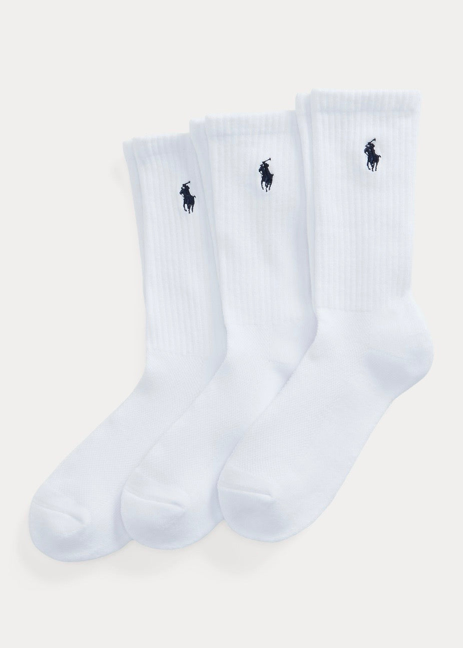 Cushioned Crew Sock 3-pack White
